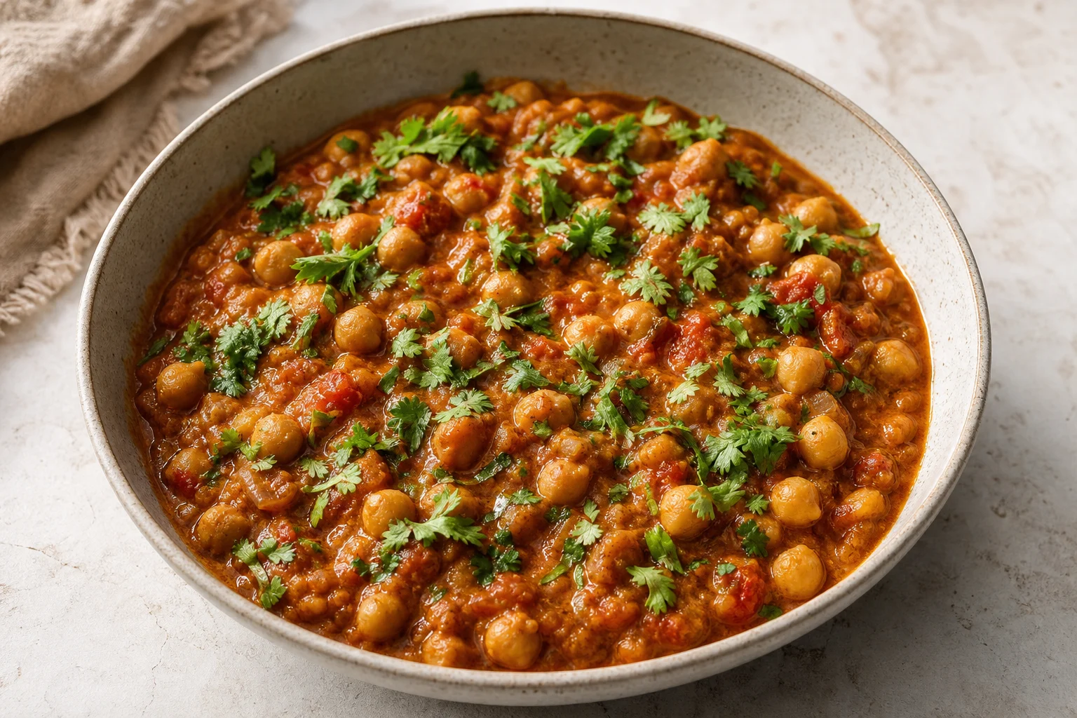 Chana Masala with Chickpeas, Tomatoes & Warm Spices