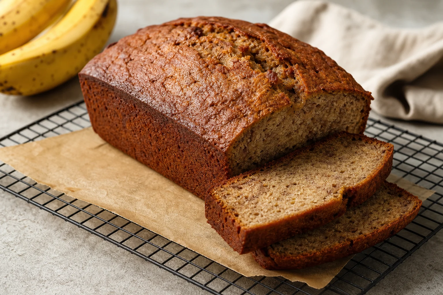 Classic Banana Bread with Cinnamon & Brown Sugar