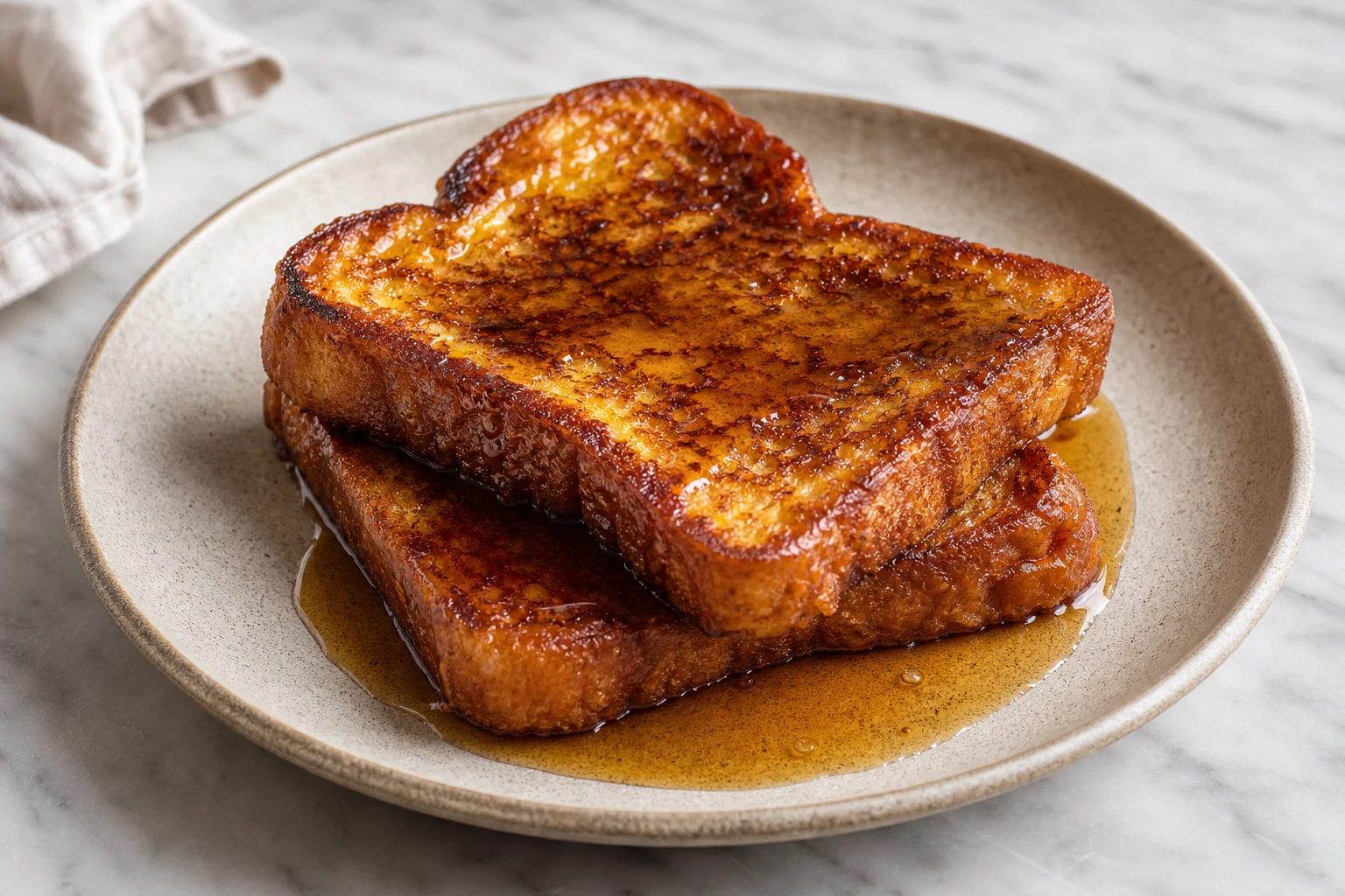 Classic French Toast with Cinnamon & Maple Syrup