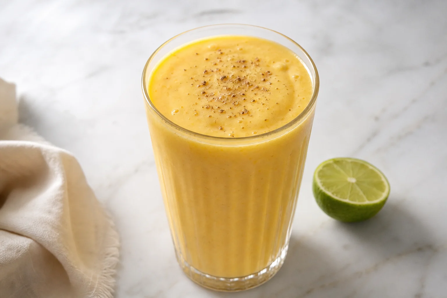 Creamy Mango Lassi with Yogurt & Cardamom